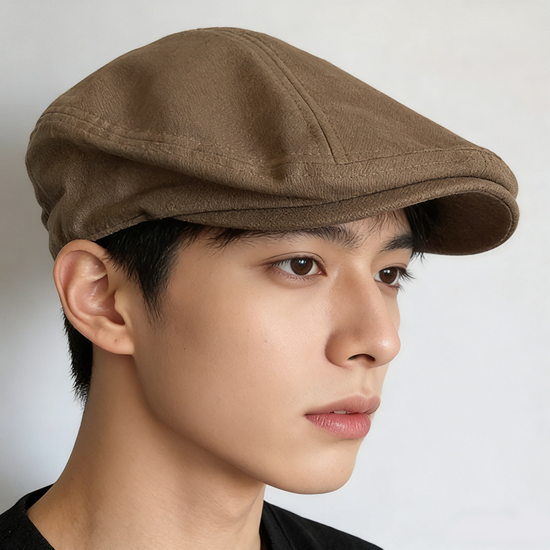 Newsboy Cap Ivy - Vintage lniana czapka gazeciarza, oddychająca, lekka,