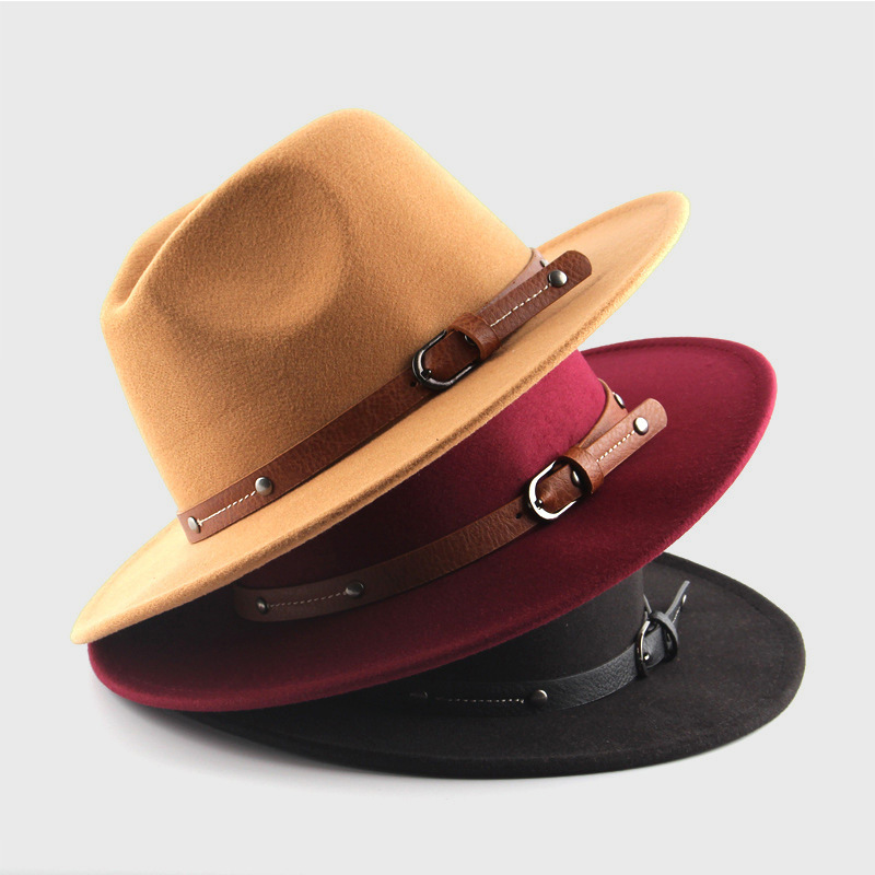 Fedora Hat Wool - Wełniany Fedora Damski Męski Zimowy Jesienny