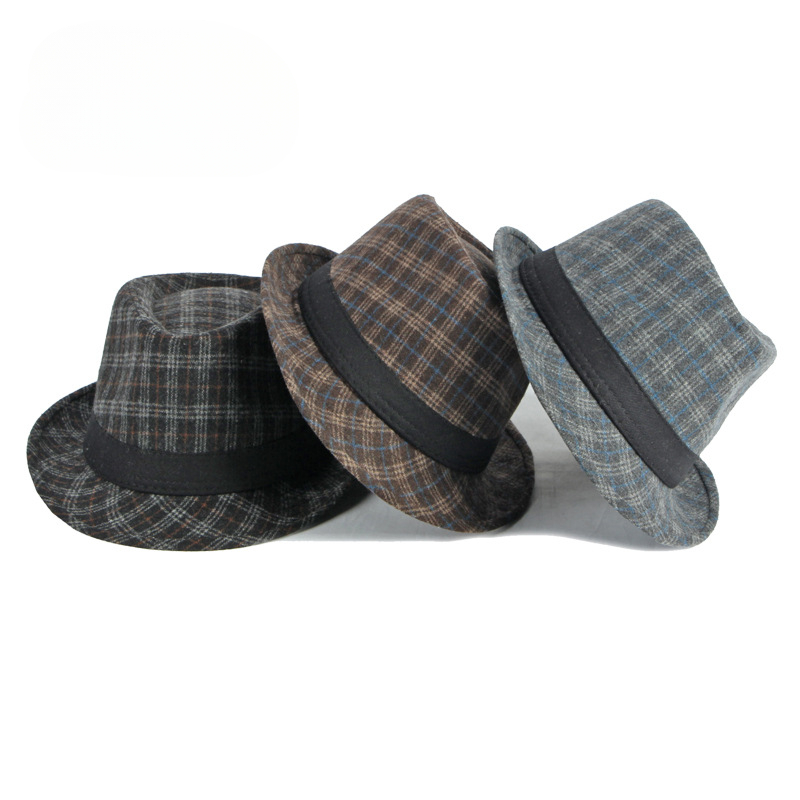 Fedora Hat Wool - Nowy wełniany jazzowy kapelusz wiosną, jesienią