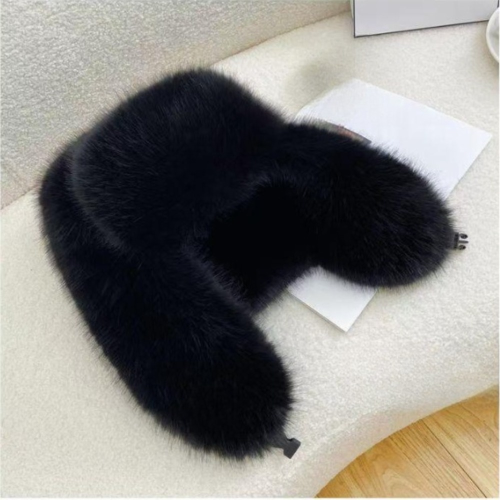 Winter Trapper Hat - Miękka, gruba czapka ze sztucznego futra,