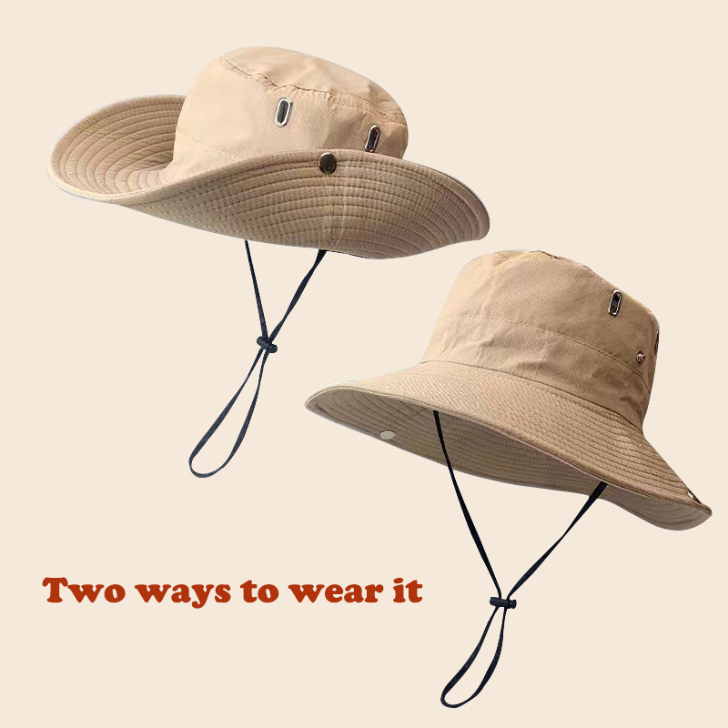 Sun Hat Wide Brim - Unisexowy kapelusz przeciwsłoneczny na ryby, wędrówki,
