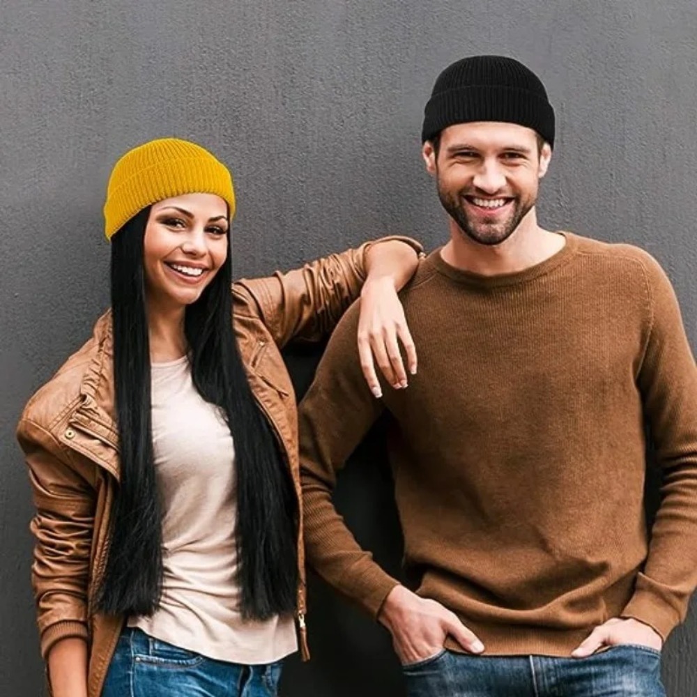 Czapka zimowa unisex, jednolit – Beanie Cuffed Knit recenzja i cena